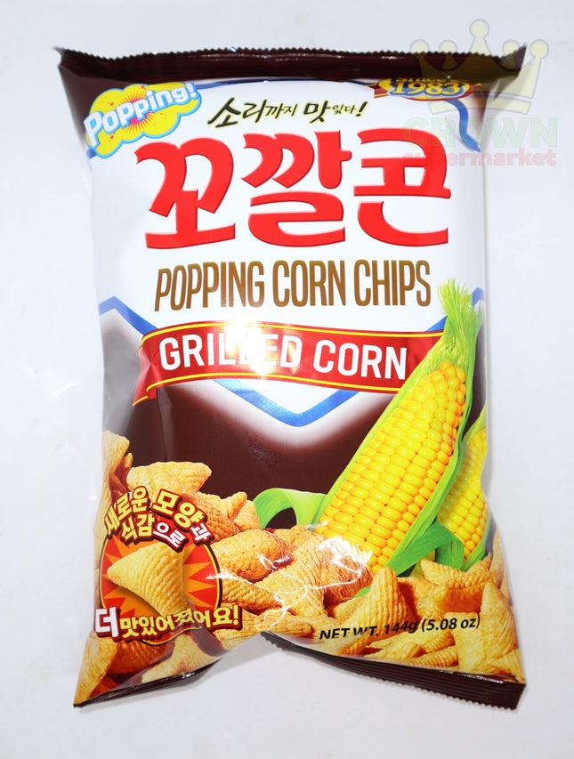 Lotte Popping Corn Chips Grilled Corn 144g - Crown Supermarket