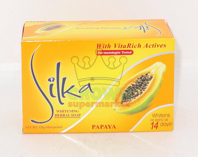 Silka Whitening Herbal Soap Papaya 135g - Crown Supermarket