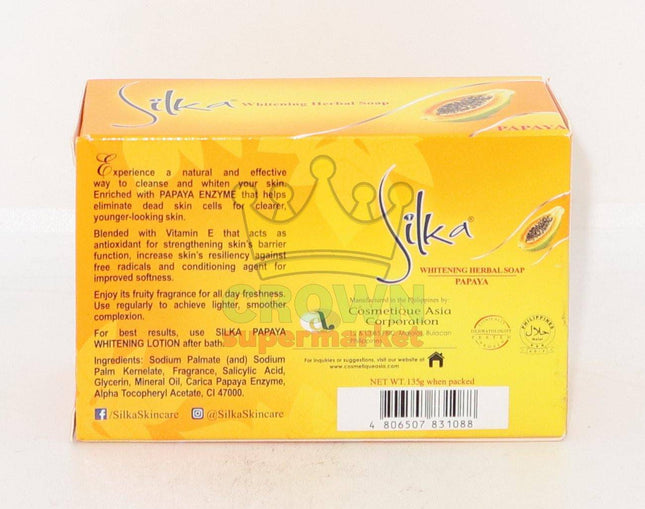 Silka Whitening Herbal Soap Papaya 135g - Crown Supermarket