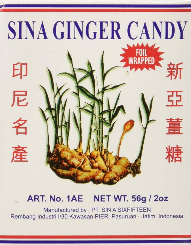 Sina Ginger Candy White 56g - Crown Supermarket