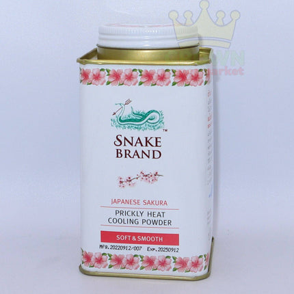 Snake Brand Prickly Heat Cooling Powder Japanese Sakura 140g - Crown Supermarket