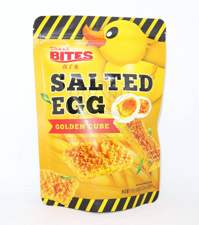 Snazk Bites Salted Egg Golden Cube 100g - Crown Supermarket