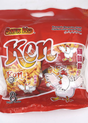Snek Ku Chicken Flavoured Snack 8x22g - Crown Supermarket