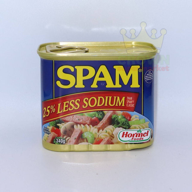SPAM 25% Less Sodium 340g - Crown Supermarket