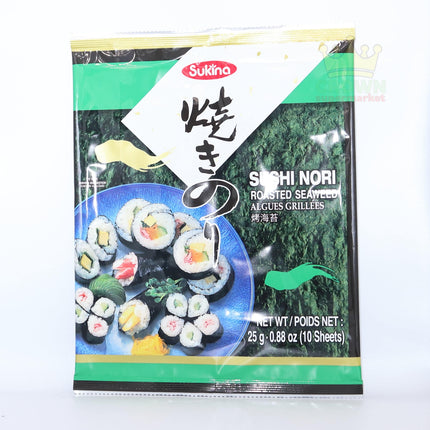 Sukina Sushi Nori Roasted Seaweed (10 Sheets) 25g - Crown Supermarket