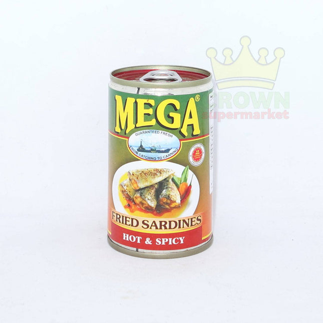Mega Fried Sardines Hot & Spicy 155g - Crown Supermarket