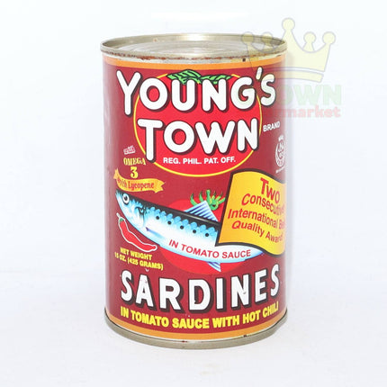 Young's Town Sardines in Tomato Hot Chilli 425g - Crown Supermarket