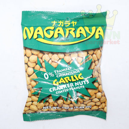 Nagaraya Cracker Nuts Coated Peanuts Garlic 160g - Crown Supermarket