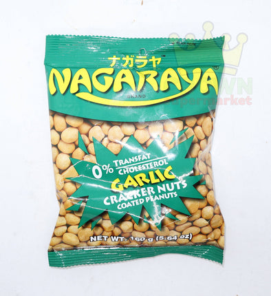 Nagaraya Cracker Nuts Coated Peanuts Garlic 160g - Crown Supermarket