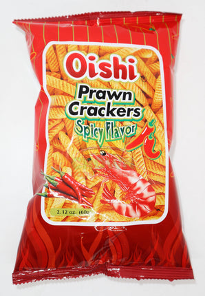 Oishi Prawn Crackers Spicy Flavor 60g - Crown Supermarket