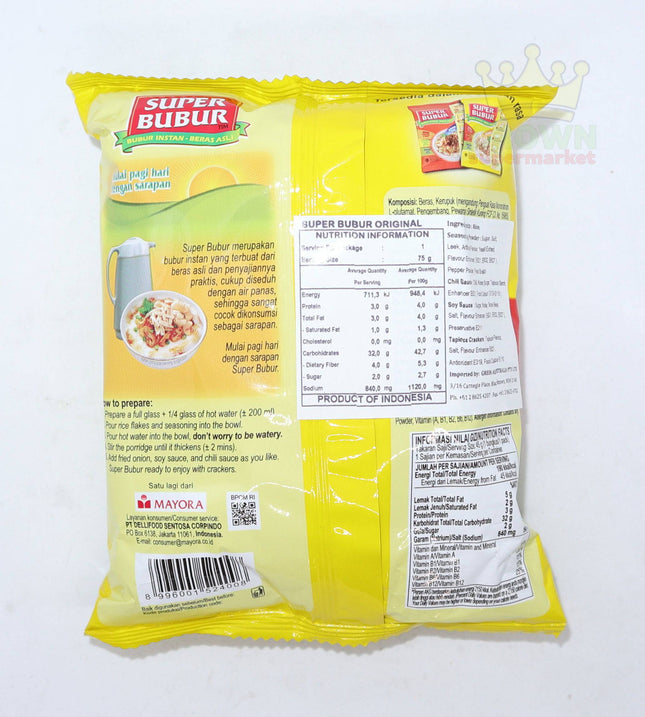 Super Bubur Rasa Ayam (Original) 45g - Crown Supermarket