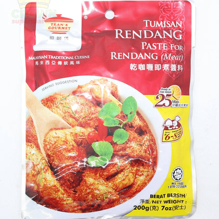 Tean's Rendang Paste 200g - Crown Supermarket