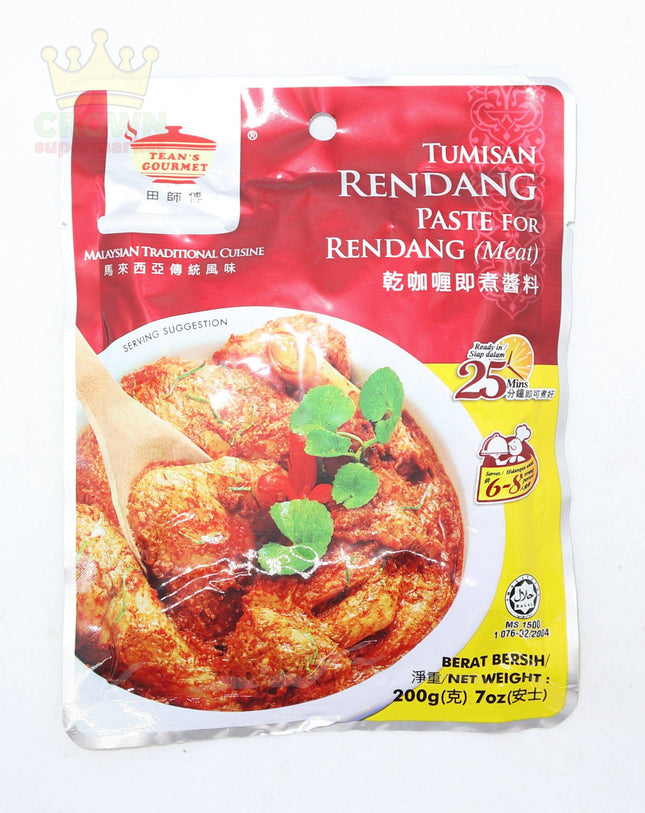 Tean's Rendang Paste 200g - Crown Supermarket