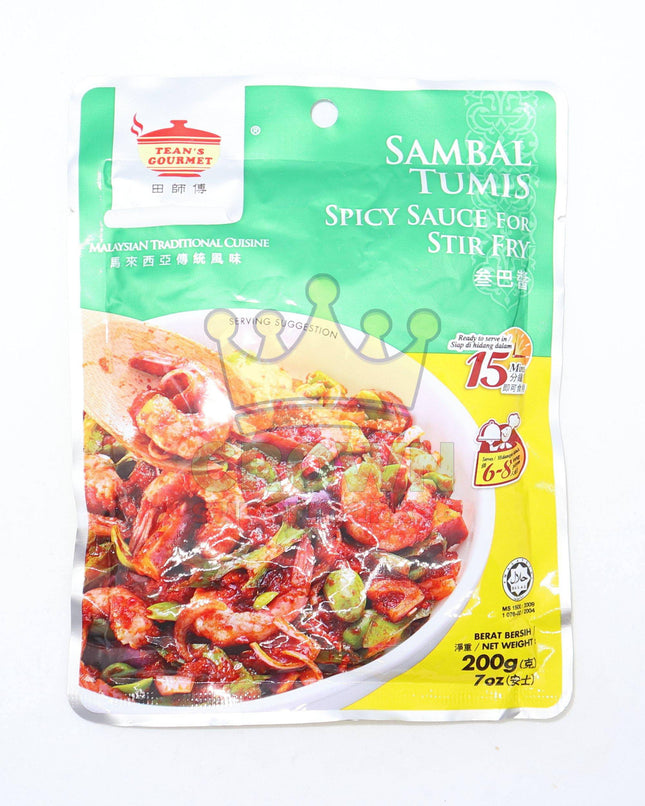 Tean's Sambal Tumis (Spicy Sauce For Stir Fry) 200g - Crown Supermarket
