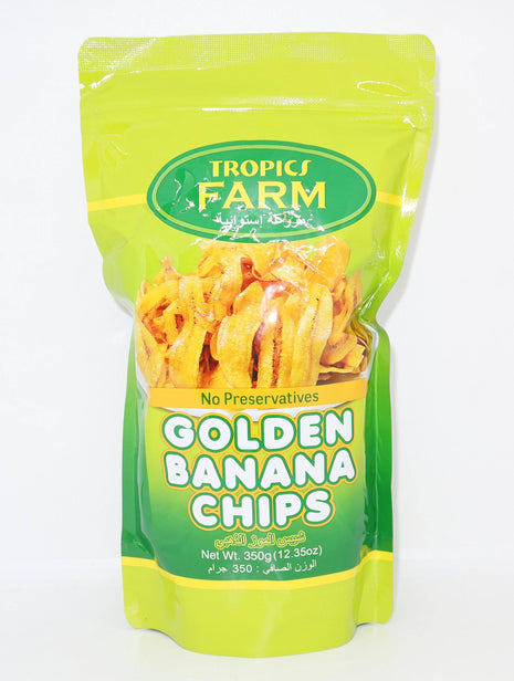 Tropics Farm Golden Banana Chips 350g - Crown Supermarket