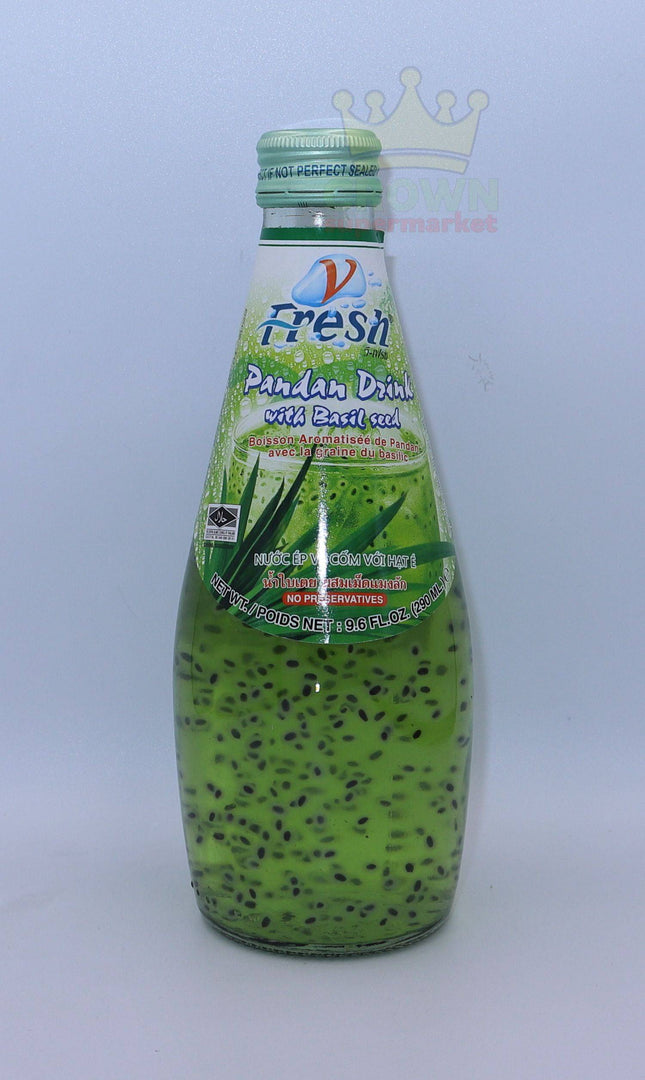 V Fresh Pandan Drink with Basil Seed 290ml - Crown Supermarket