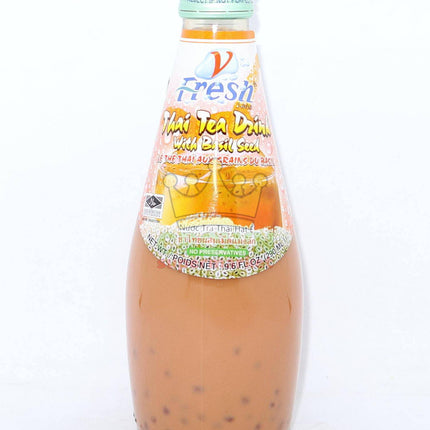 V Fresh Thai tea Drink with Basil Seed 290ml - Crown Supermarket