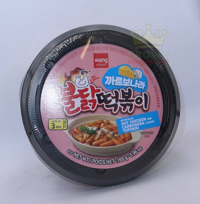 Wang Hot Chicken and Carbonara Flavor Topokki 169g - Crown Supermarket