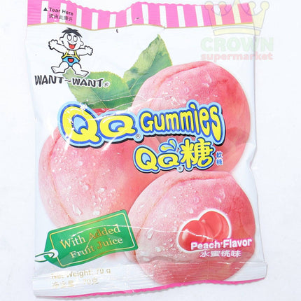 Want-Want QQ Gummies Peach Flavor 70g - Crown Supermarket