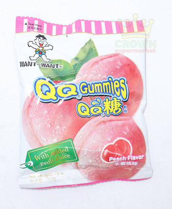 Want-Want QQ Gummies Peach Flavor 70g - Crown Supermarket