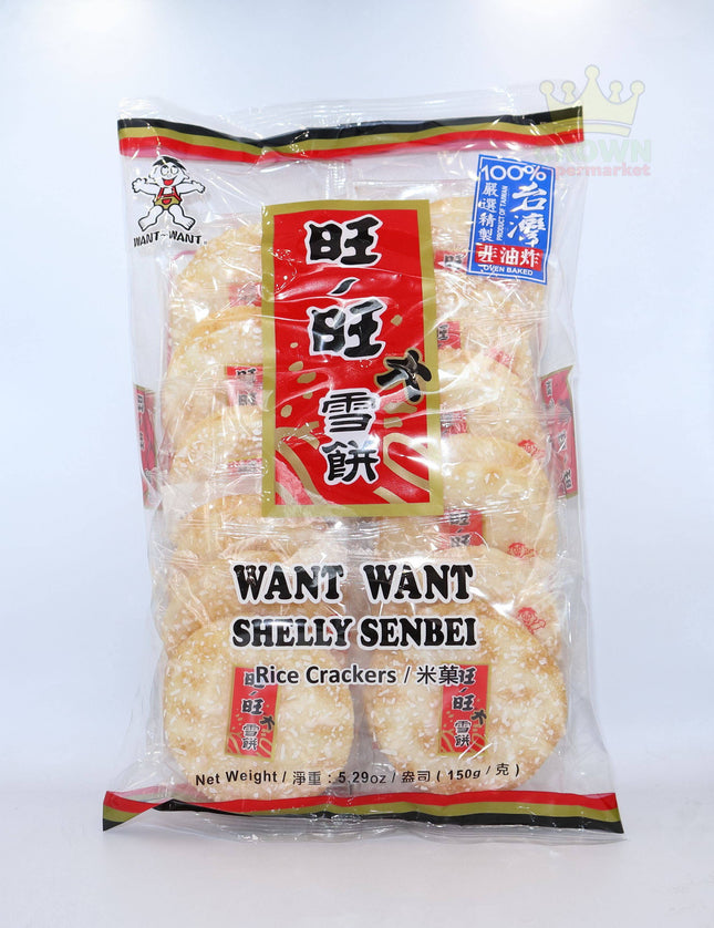 Want-Want Shelly Senbei Rice Crackers 150g - Crown Supermarket
