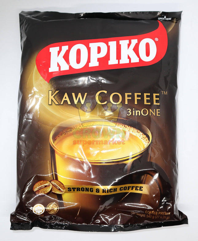 Kopiko Kaw Coffee 3 In One (Strong & Rich) 27 x 20g - Crown Supermarket