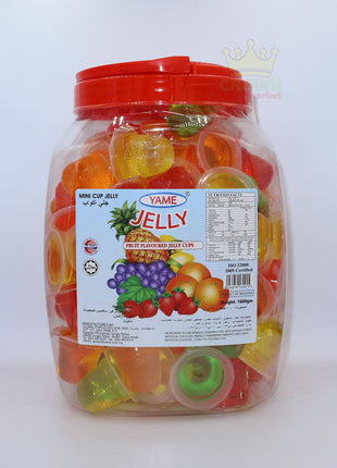 Yame Fruit Flavoured Mini Cup Jelly 1.6KG - Crown Supermarket