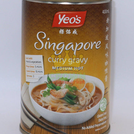 Yeo's Singapore Curry Gravy Medium Hot 400ml - Crown Supermarket