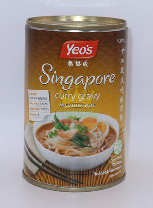 Yeo's Singapore Curry Gravy Medium Hot 400ml - Crown Supermarket