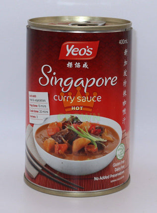 Yeo's Singapore Curry Sauce Hot 400ml - Crown Supermarket