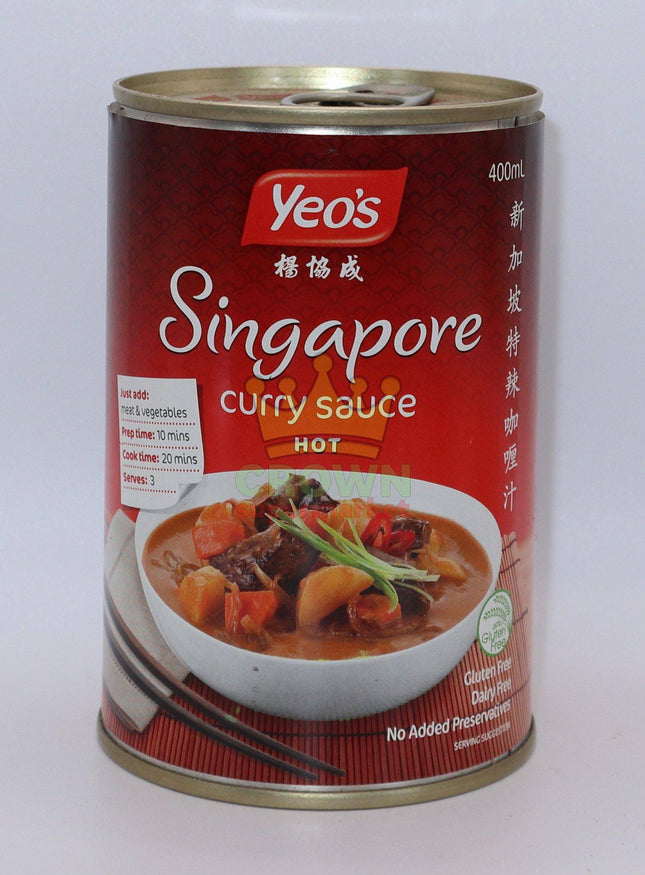 Yeo's Singapore Curry Sauce Hot 400ml - Crown Supermarket