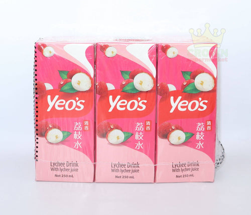 Yeo's Lychee Drink 6x250ml - Crown Supermarket