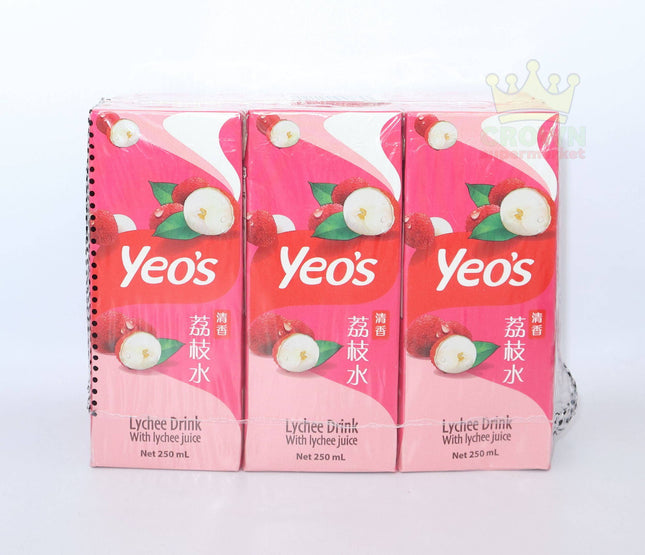 Yeo's Lychee Drink 6x250ml - Crown Supermarket