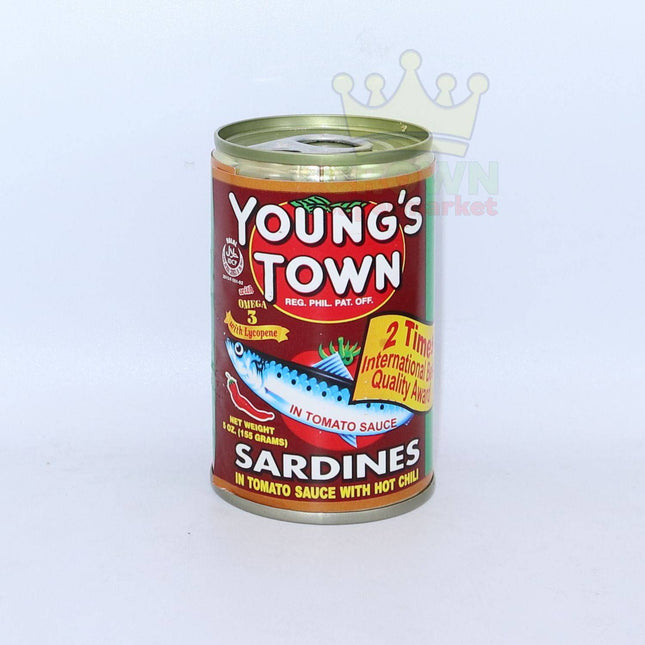 Young's Town Sardines in Tomato with Hot Chili 155g - Crown Supermarket