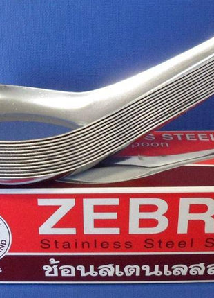 Zebra Stainless Steel Chinese Spoon (L) 12 Pieces - Crown Supermarket