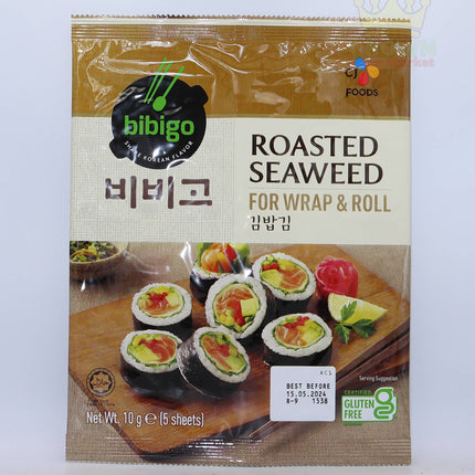 Bibigo Roasted Seaweed for Wrapp & Roll 10g - Crown Supermarket