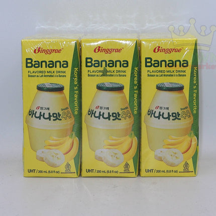 Binggrae Banana Flavored Milk Drink 6x200ml - Crown Supermarket