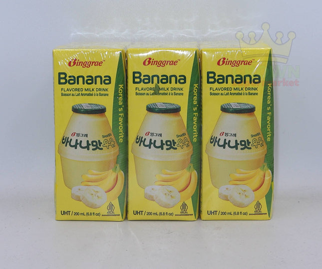 Binggrae Banana Flavored Milk Drink 6x200ml - Crown Supermarket