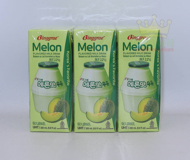 Binggrae Melon Flavored Milk Drink 6x200ml - Crown Supermarket