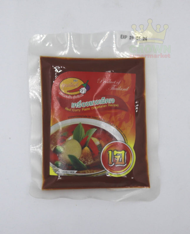 Khun Nan Red Curry Paste (Vegetarian Recipe) 100g - Crown Supermarket