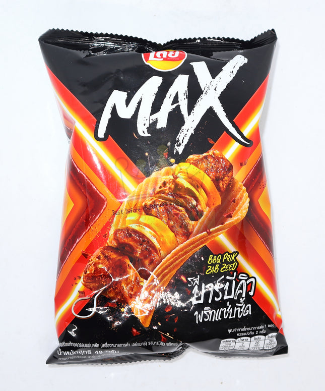 Lay MAX Potato Chips BBQ Prik Zab Zeeb Flavor 48g - Crown Supermarket