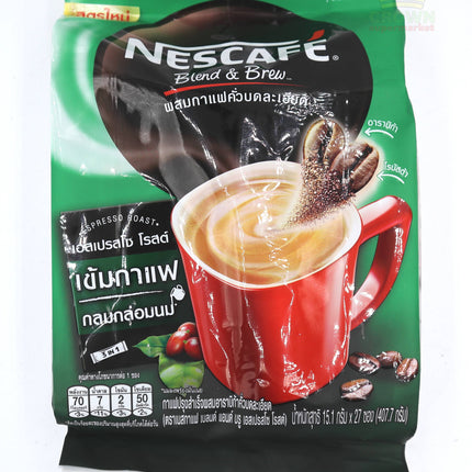 Nescafe Blend & Brew 3 in 1 Espresso Roast 27x15.1g - Crown Supermarket