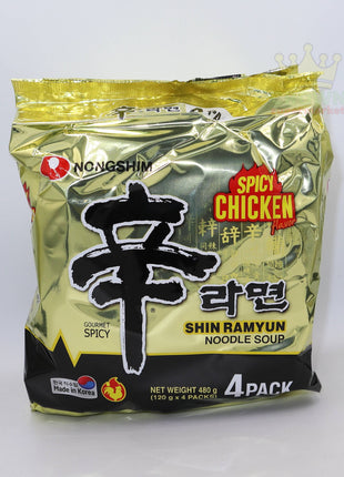 NongShim Shin Ramyun Spicy Chicken 4x120g - Crown Supermarket