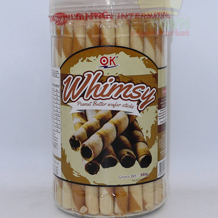 Ok Whimsy Peanut Butter Wafer Sticks 380g - Crown Supermarket