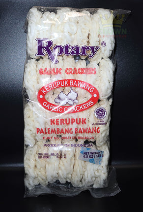 Rotary Garlic Crackers (Kerupuk Palembang Bawang) 185g - Crown Supermarket