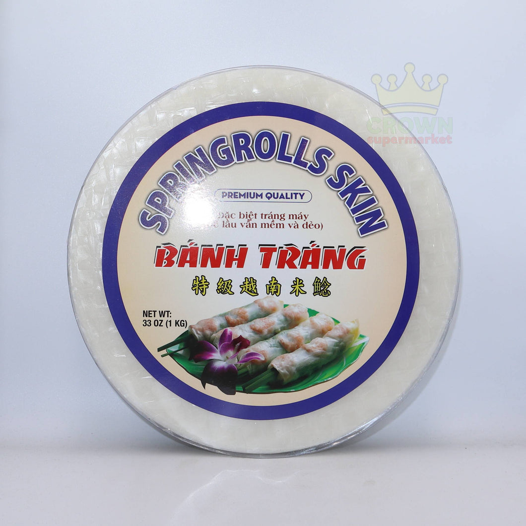 Twin Rabbit Brown Rice Paper / Banh Trang Gao Luc (22 cm) 10 oz